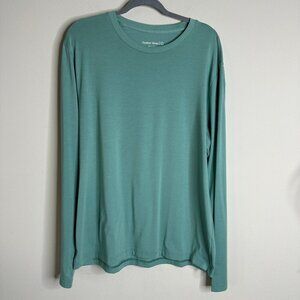 NWOT Outdoor Voices Womens Long Sleeve Top Size XL Green Stretch Base Layer